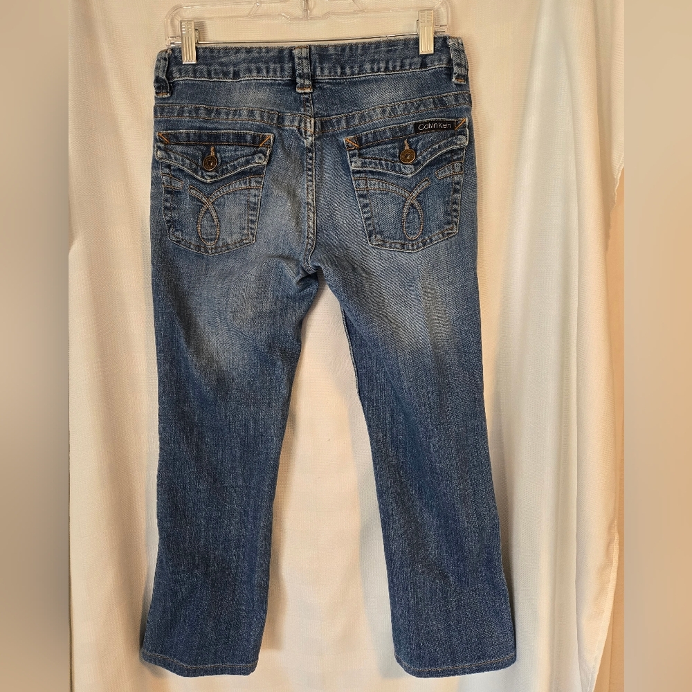 Calvin Klein Women's Denim Crop Jeans - Picture 2 of 4